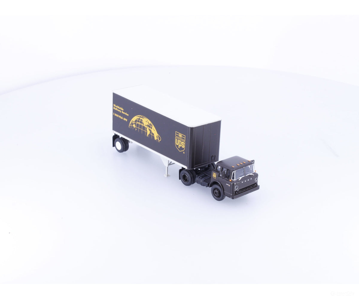 Athearn ATH90994 HO United Parcel Service Ford C with 28’ Trailer - Cars & Trucks
