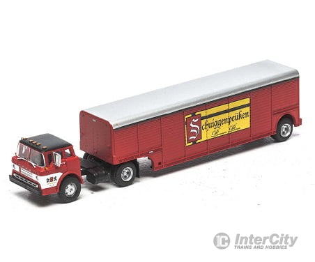 Athearn Ath91849 Ho Ford C Series Trucks ’C’ & Beverage Trailer - ’U.b. Schuiggenpeuken’