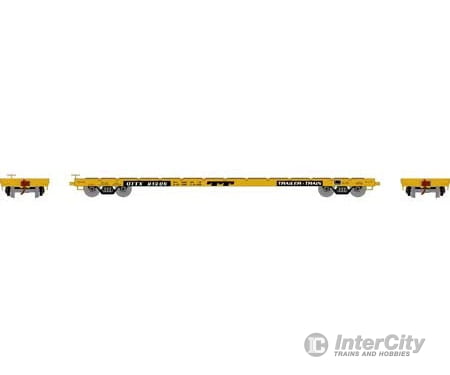 Athearn Ath97067 Ho 60 Foot Flat Car Ottx/Black Logo 91305 Freight Cars