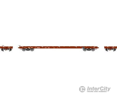 Athearn Ath97081 Ho 60 Foot Flat Car Bnsf 584908 Freight Cars