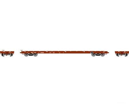 Athearn Ath97081 Ho 60 Foot Flat Car Bnsf 584908 Freight Cars