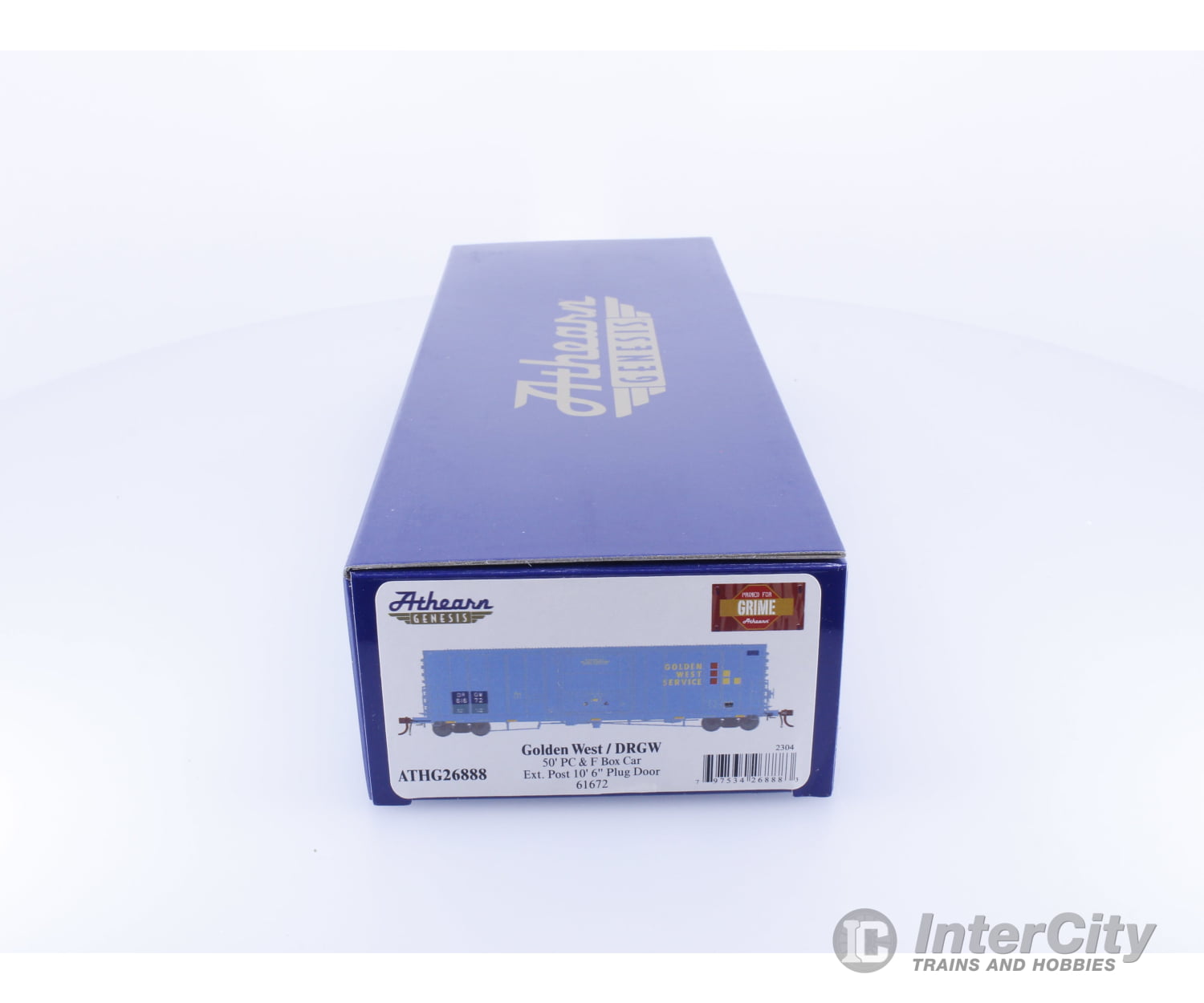 Athearn ATHG26888 HO 50’ PC&F Boxcar Ext. Post 10’6’’ Plug Door Golden West Service Denver and Rio Grande Western