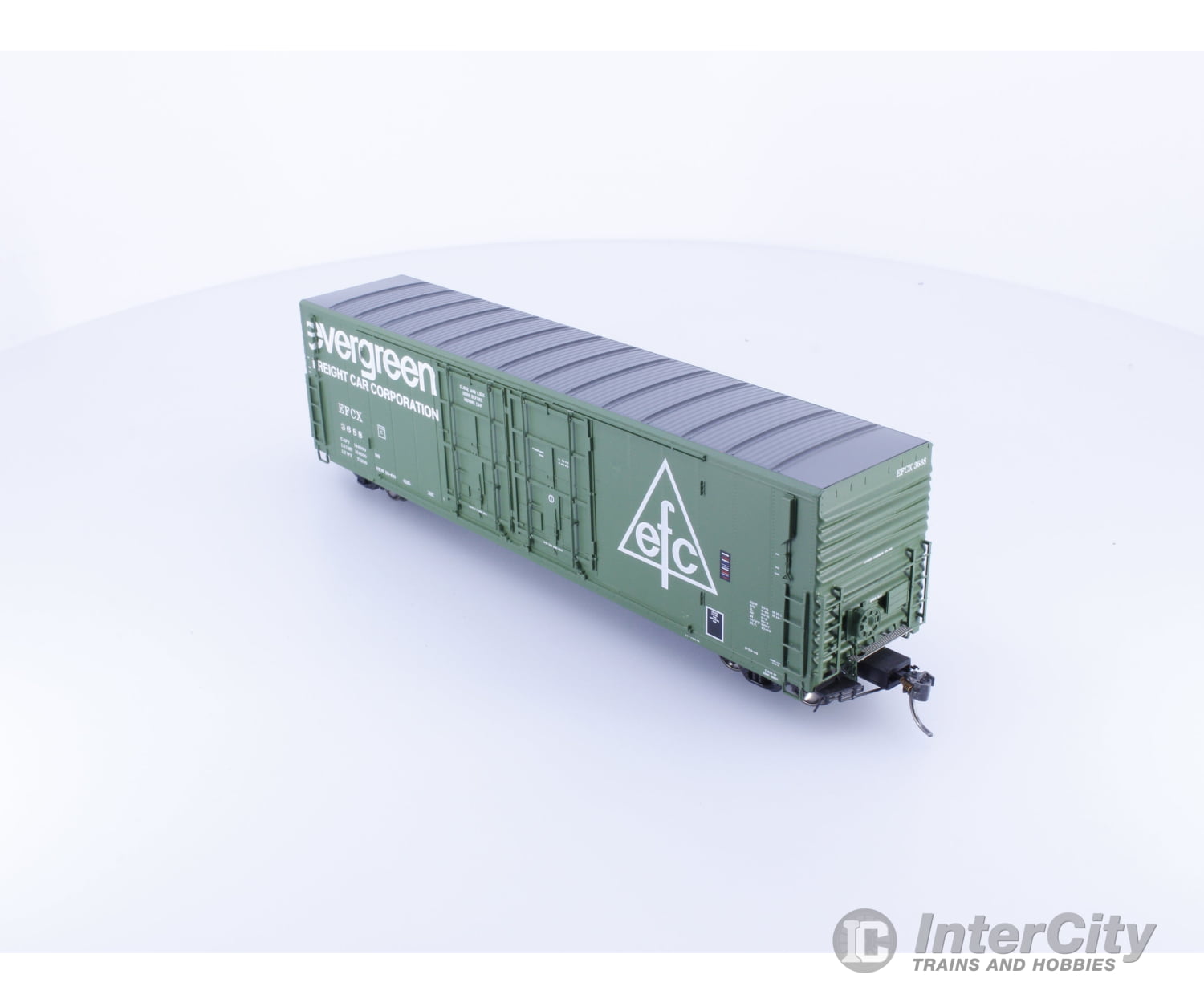 Athearn ATHG87970 HO Genesis 50’ PC&F Double YSD Plug Door Boxcar with COTS Evergreen Freight Car Corp 3688 Freight Cars