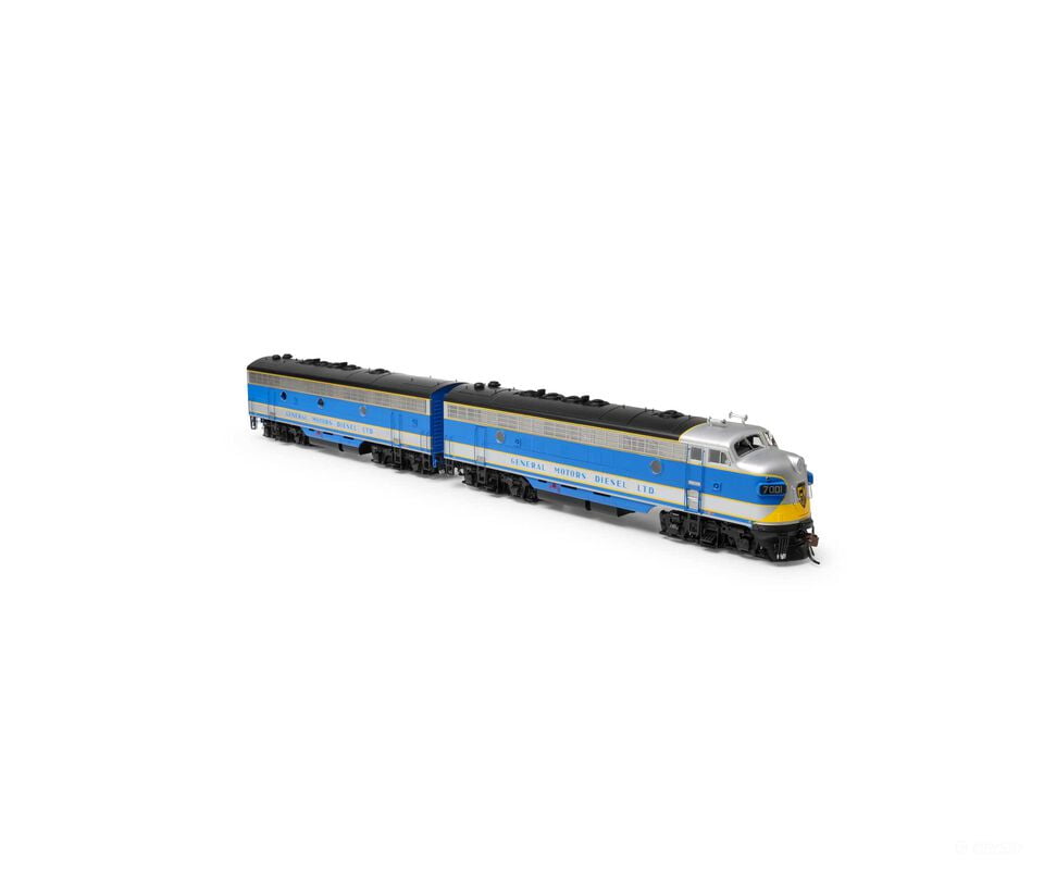 Athearn Genesis ATHG19698 HO FP7/F7B Locomotive with DCC & Sound EMD Demo #7001/7002 - Locomotives