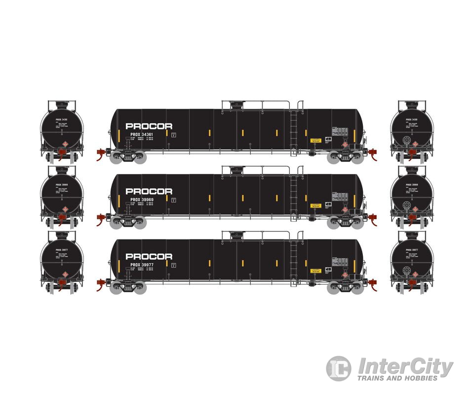 Athearn Genesis Athg25586 Ho 33 900-Gallon Lpg Tank Prox #1 (3) Freight Cars