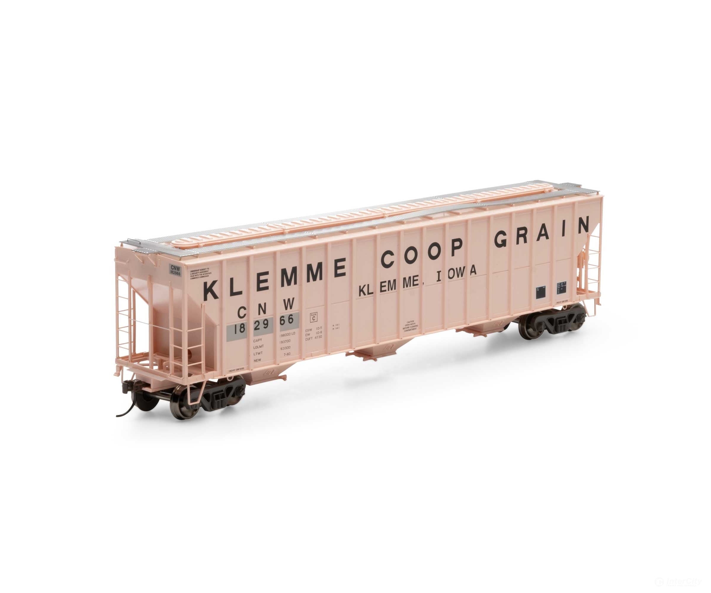 Athearn HO ATH81584 FMC 4700 Covered Hopper C&NW #182966 KLEMME COOP GRAIN - Default Title (CH-140-81584)