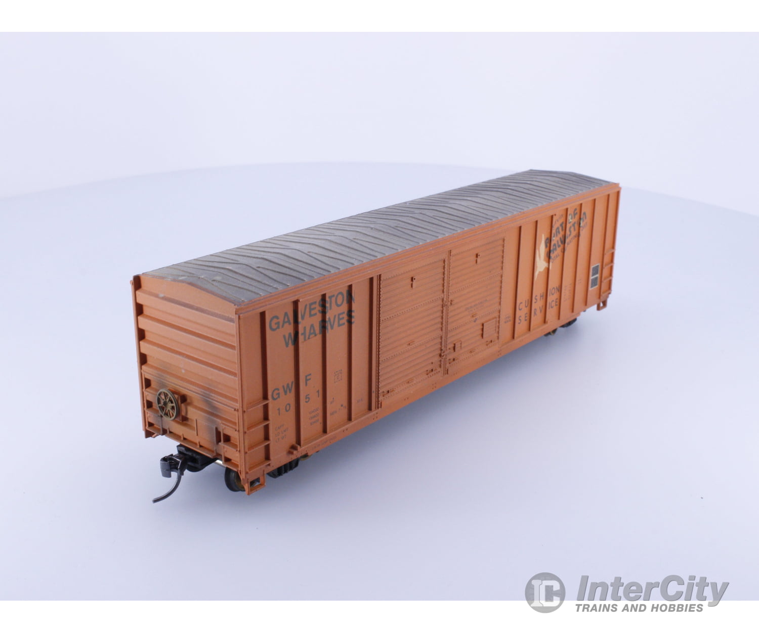 Athearn HO Double Door Boxcar Weathered Galveston Wharves 1051 Freight Cars