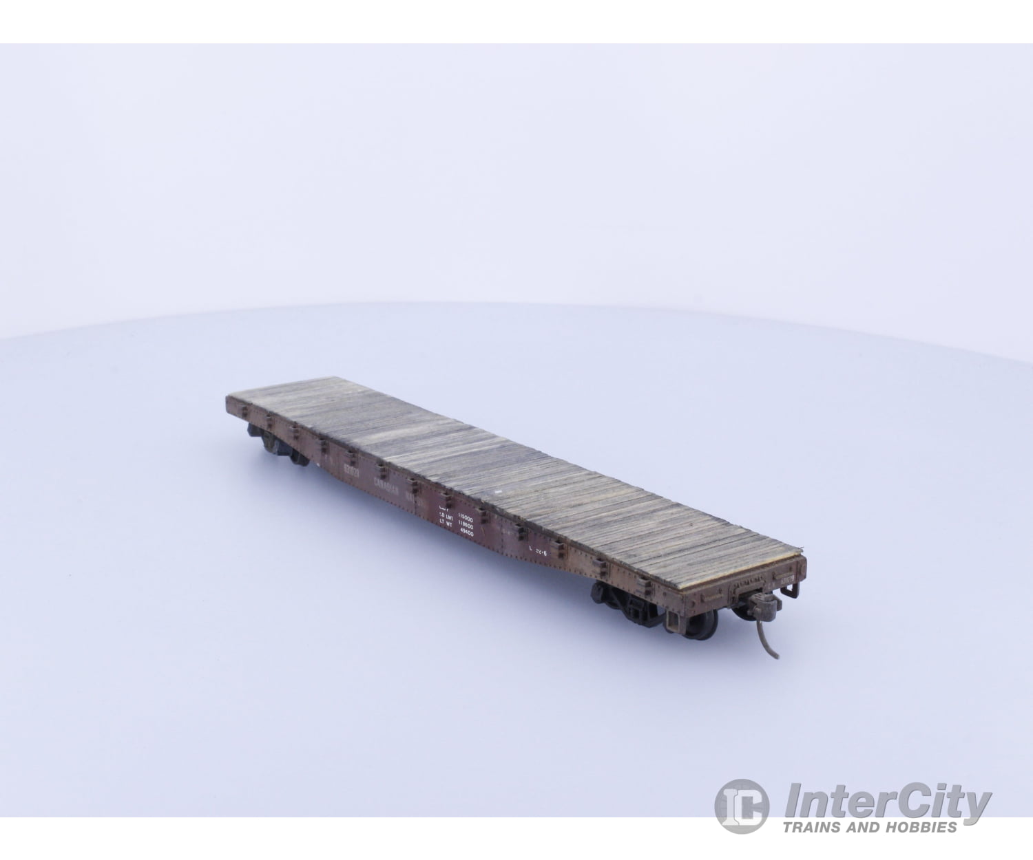 Athearn HO Flat Car Prof. Weathered Canadian National (CN) 631029 Freight Cars