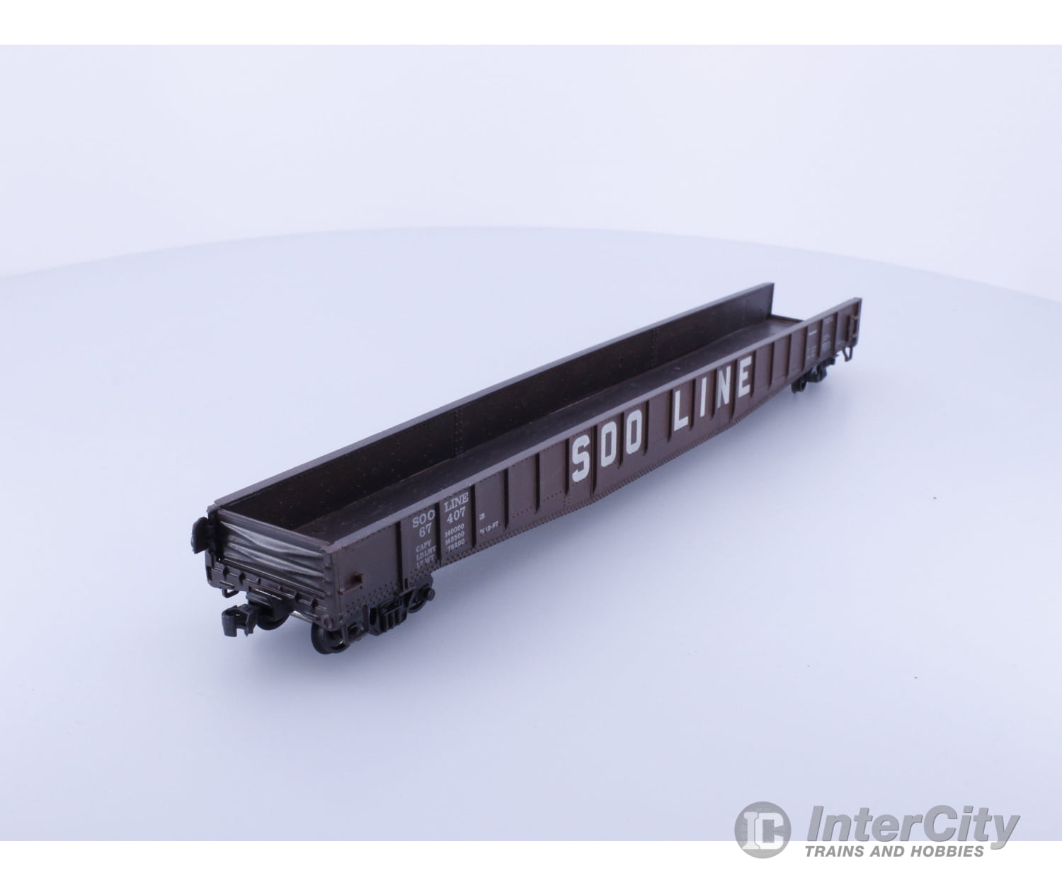 Athearn HO Low Side Flat Car Weathered Soo Line (SOO) 67407 Freight Cars