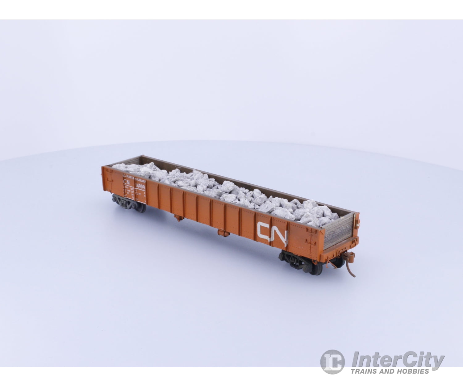 Athearn HO Low Side Gondola with Rock Load Canadian National (CN) 149990 Freight Cars