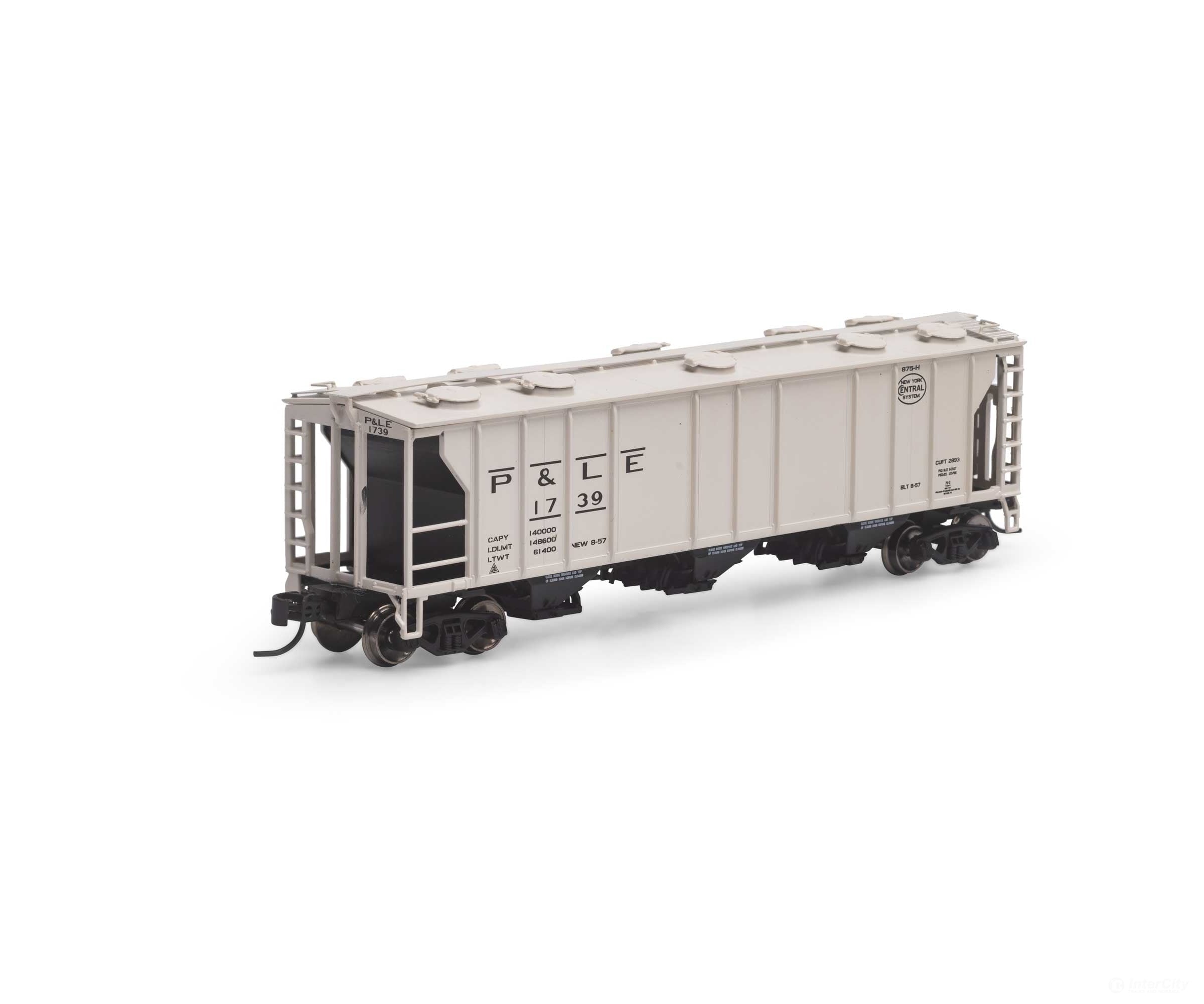 Athearn N ATH28341 Athearn ATH28341 N PS2 2893 3-Bay Covered Hopper, Pittsburgh & Lake Erie #1739 - Default Title (CH-140-28341)