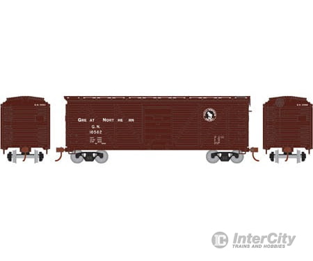 Athearn Rnd85725 Ho 40 Foot Wood Box Car Great Northern 10562 Freight Cars