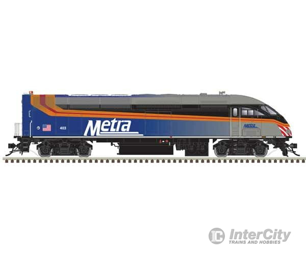 Atlas 10004148 Motive Power Industries Mp36Ph-3C - Standard Dc -- Metra #418 (Silver Blue Black)