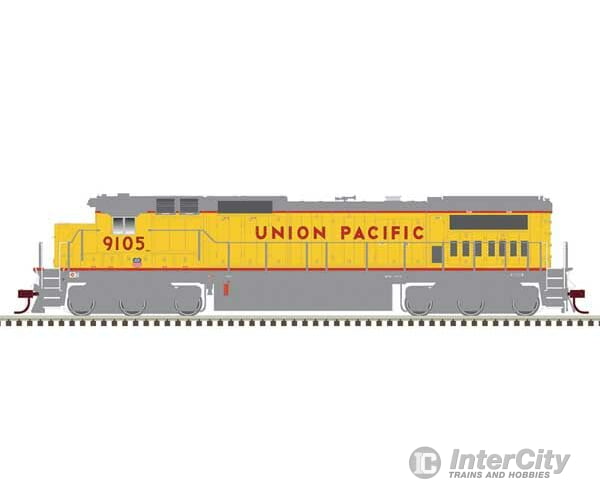 Atlas 10004191 Ge Dash 8-40C W/Front Ditch Lights - Standard Dc -- Union Pacific #9129 (Yellow Gray