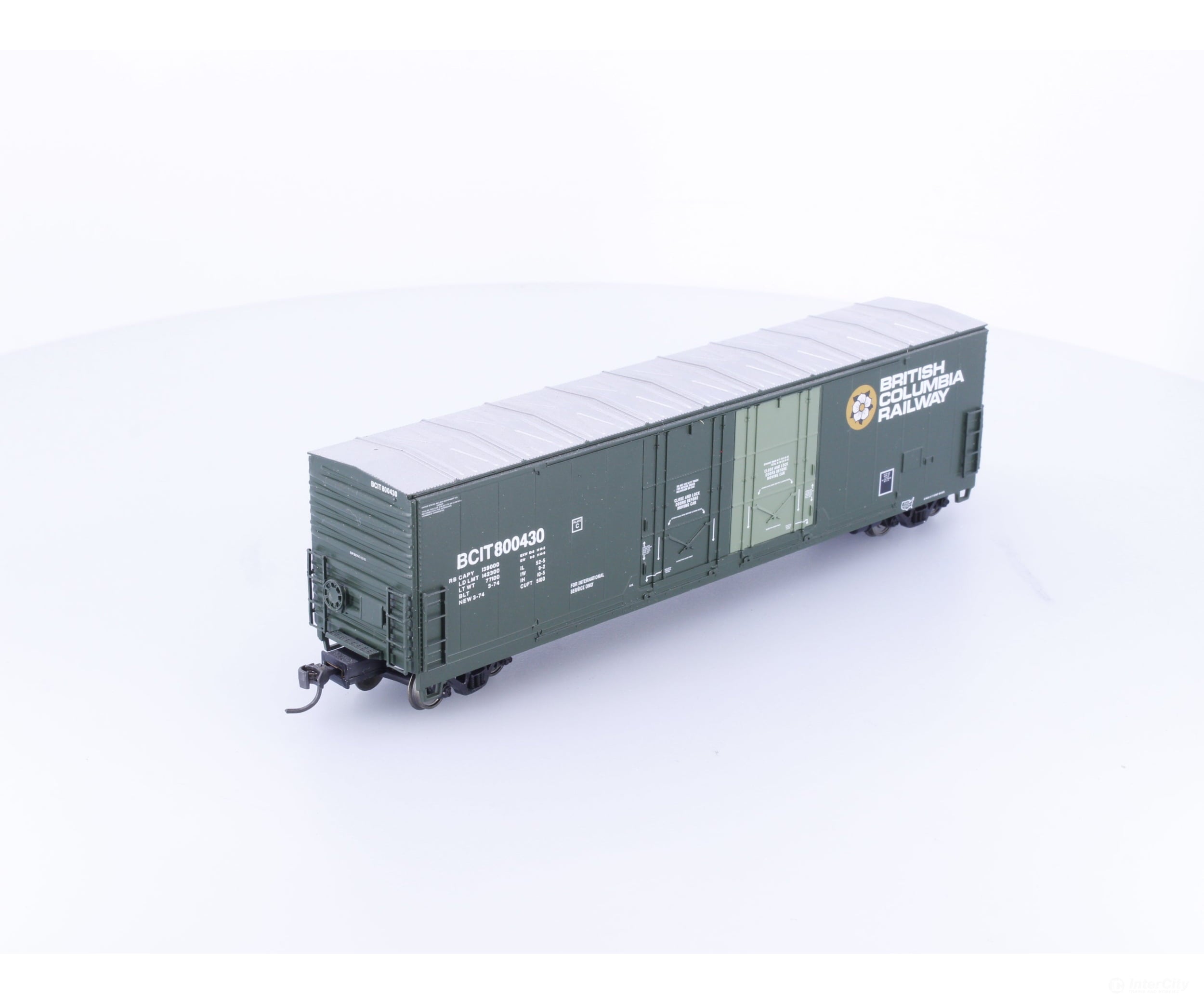 Atlas 1756-5 HO Evans Double Plug Door Boxcar BC Rail (BCOL) 800430 - Freight Cars