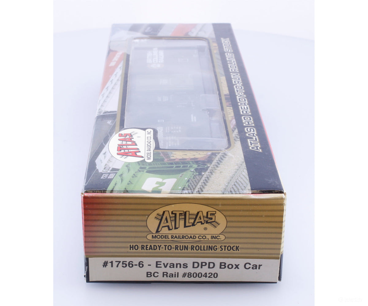 Atlas 1756-6 HO Evans Double Plug Door Box Car BC Rail (BCOL) 800420 - Freight Cars
