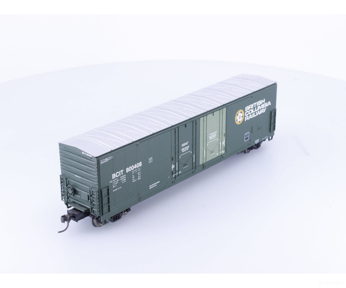 Atlas 1756-8 HO Evans 53’ Double Plug Door Boxcar BC Rail (BCOL) 800408 - Freight Cars