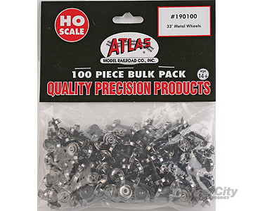 Atlas 190100 33 Metal Wheels -- For Cabooses Couplers & Trucks