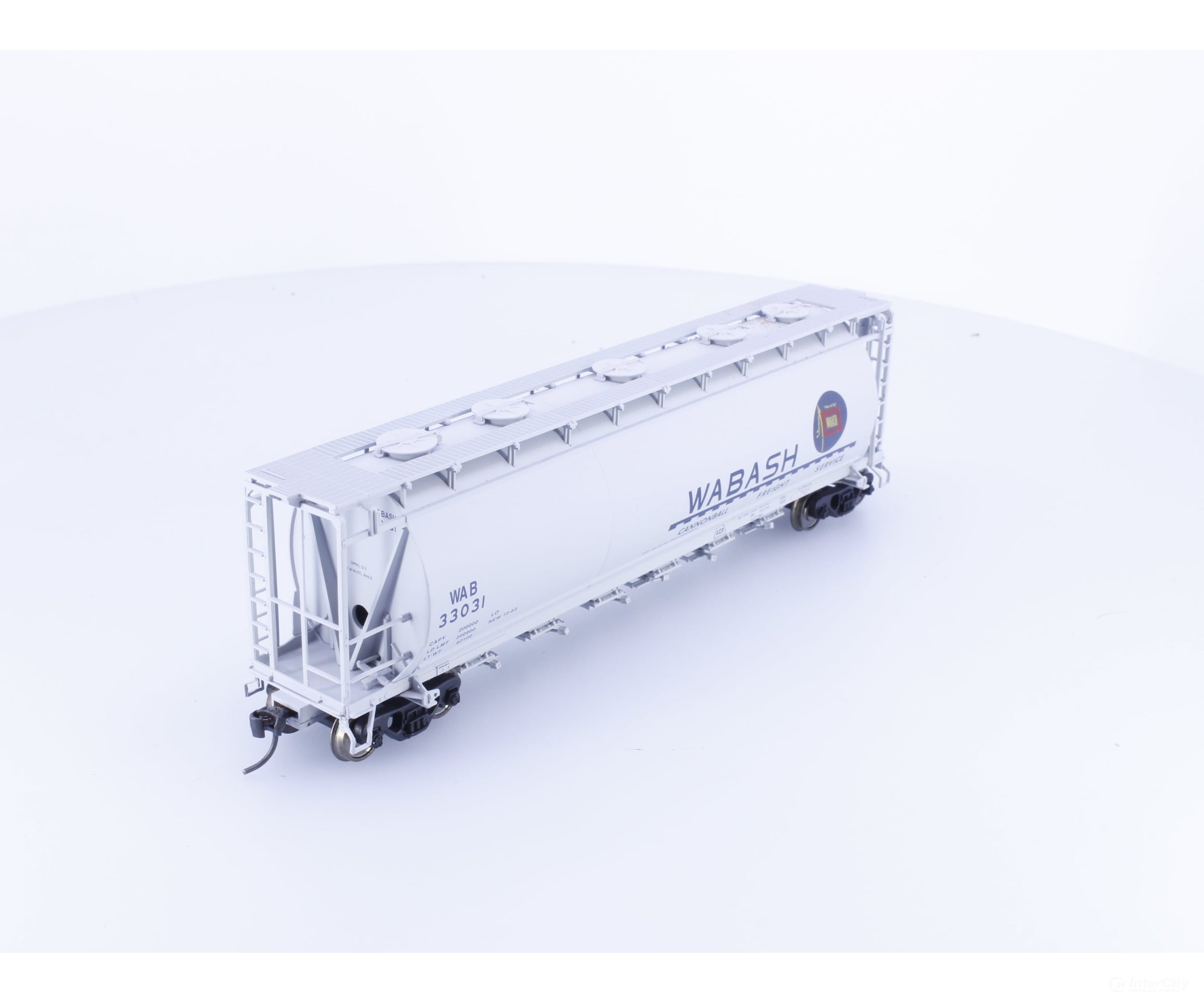Atlas 1959-2 HO ACF 6 Bay Cylindrical Hopper Wabash Railroad (WAB) 33031 - Freight Cars