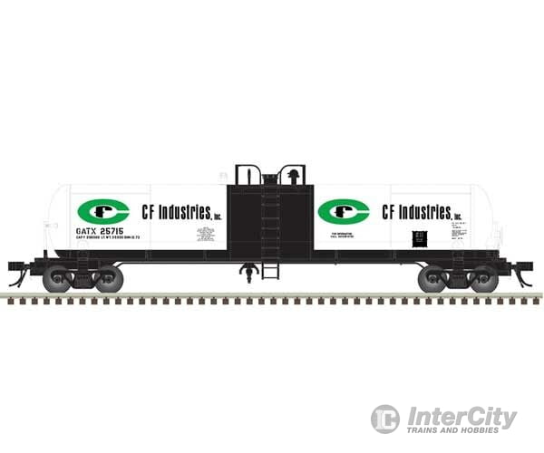Atlas 20006963 Gatx 20 700-Gallon Tank Car - Ready To Run Master(R) -- Cf Industries #25715 (White