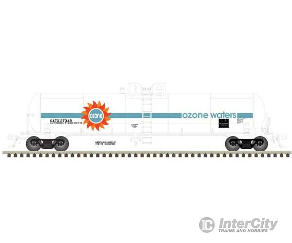 Atlas 20006973 Gatx 20 700-Gallon Tank Car - Ready To Run Master(R) -- Ozone Waters #27349 (White
