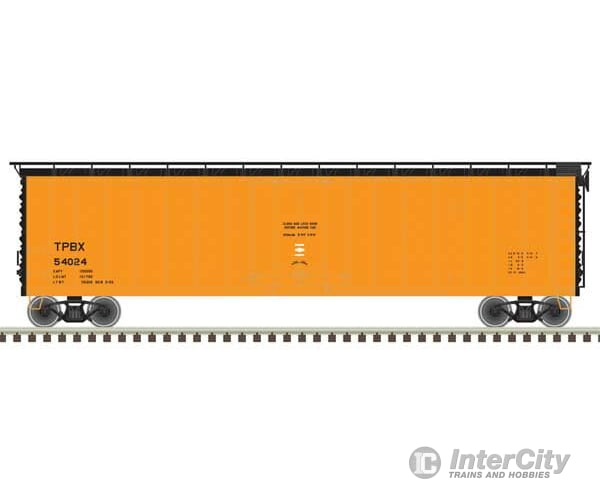 Atlas 20007027 50 Plug-Door Boxcar - Ready To Run Master(R) -- Tpbx #54024 (Orange Red) Freight Cars