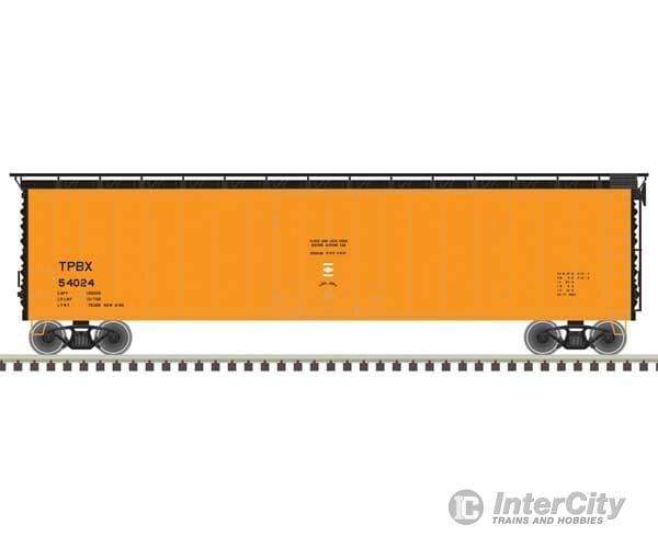 Atlas 20007029 50 Plug-Door Boxcar - Ready To Run Master(R) -- Tpbx #54052 (Orange Red) Freight Cars