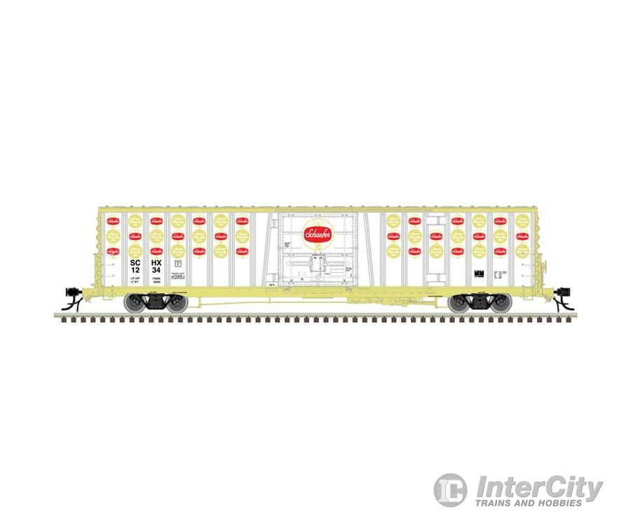 Atlas 20007267 Class Bx-177 62 Beer Boxcar - Ready To Run -- Schaefer #5093 (White Red Gold) Freight
