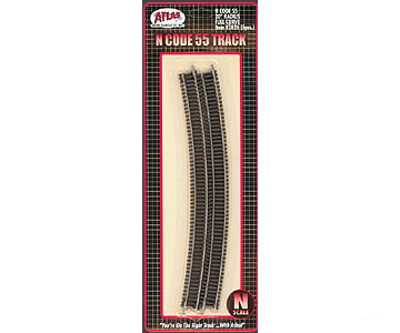 Atlas 2026 Code 55 Track W/Nickel-Silver Rail & Brown Ties -- 20 Radius Full Curve Pkg(6) Turnouts
