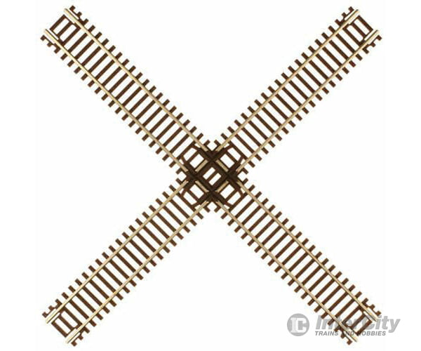Atlas 2045 Code 55 Track W/Nickel-Silver Rail & Brown Ties -- 90 Degree Crossing Turnouts