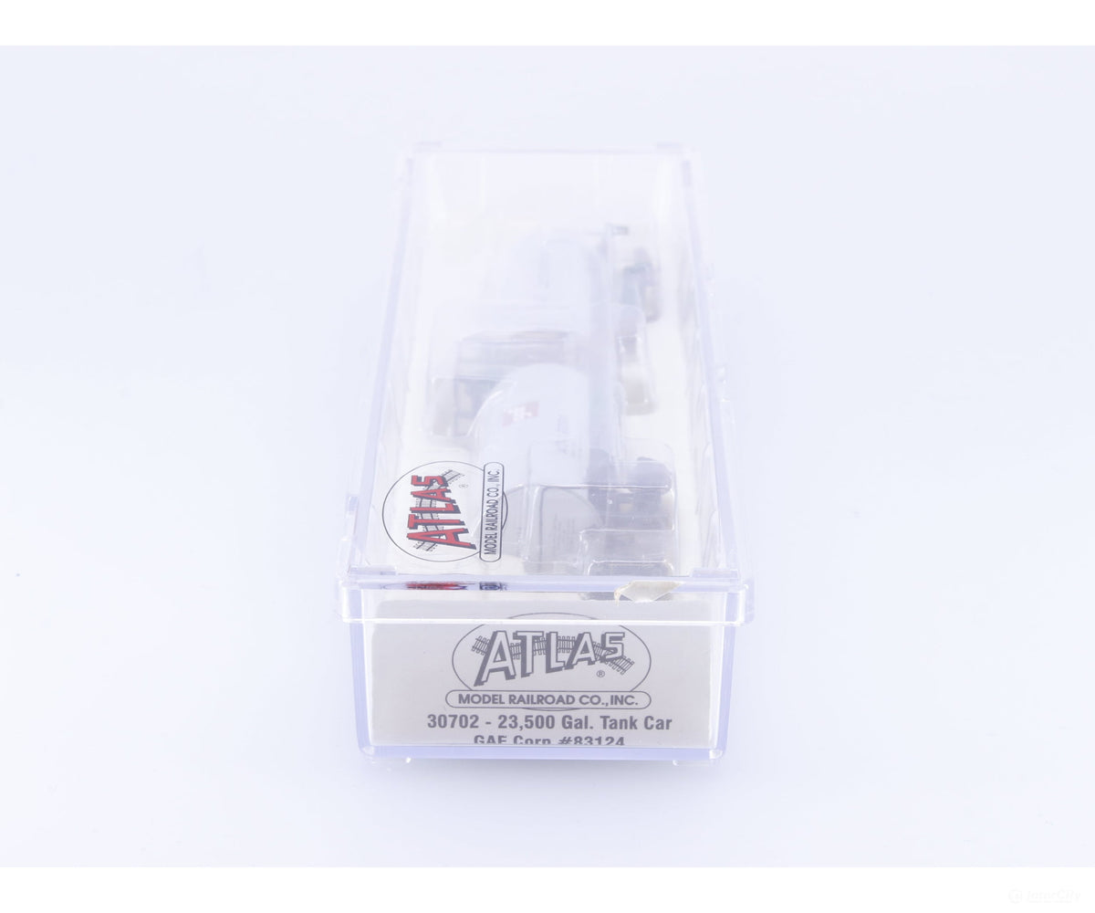 Atlas 30702 N 23500 Gal. Tank Car GAF (ACFX) 83124 - Freight Cars