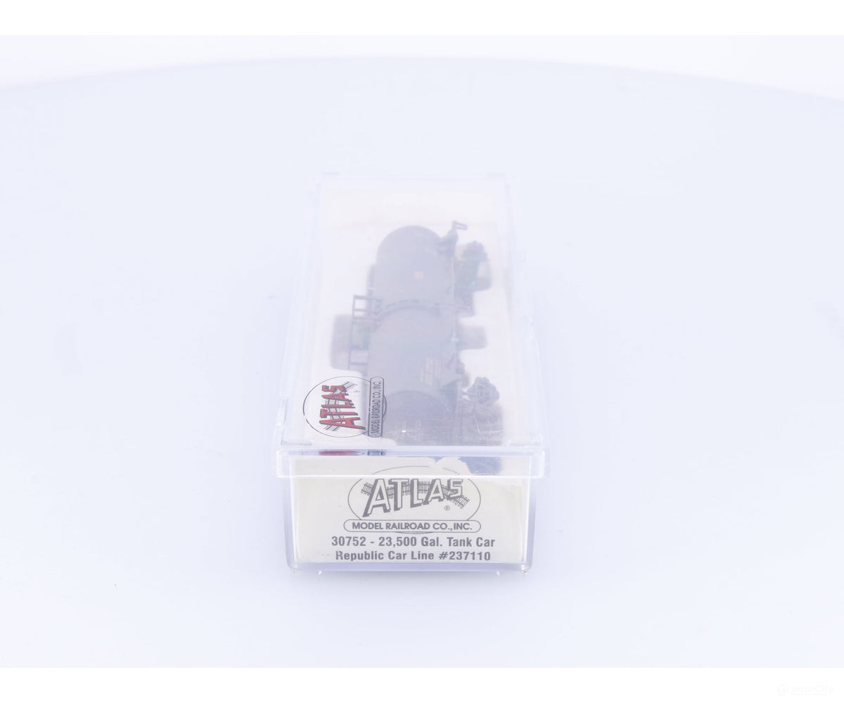 Atlas 30752 N 23500 Gal. Tank Car Republic Car Line 237110 - Freight Cars