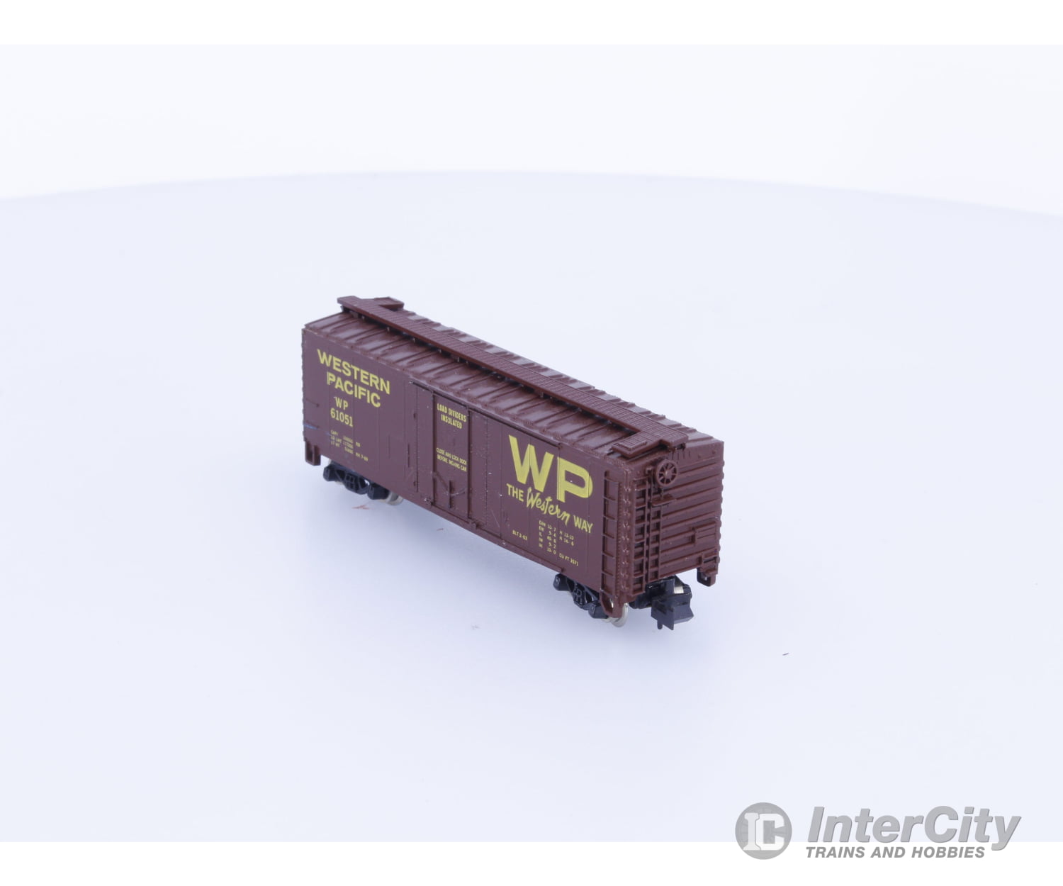 Atlas 3301 N 40’ Standard Box Car Plug Door Western Pacific (WP) 61051 Freight Cars