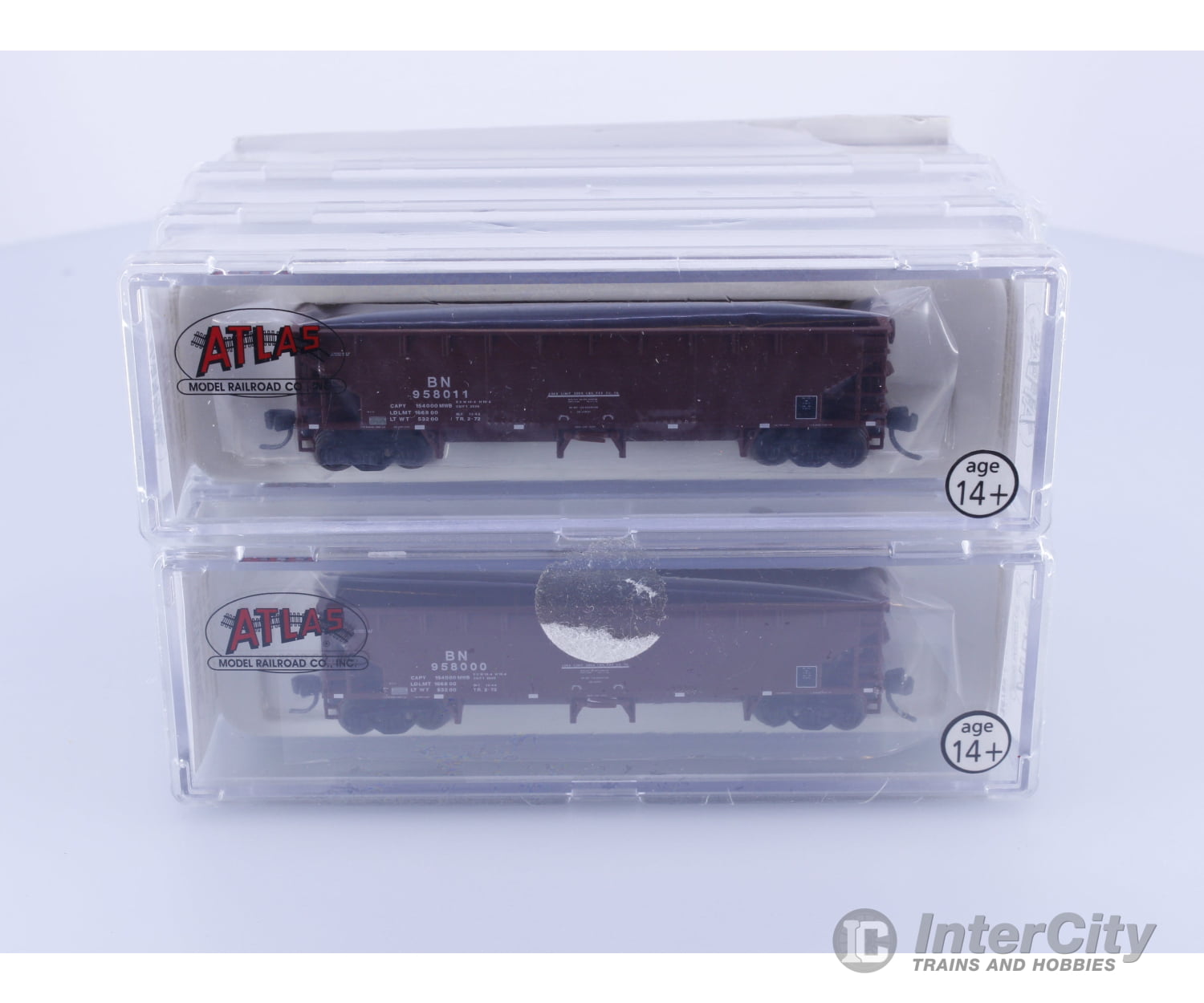 Atlas 34783-1 N 6 Pack 70 Ton Hart Ballast Cars Burlington Northern (BN) 958000-958284 Freight Cars