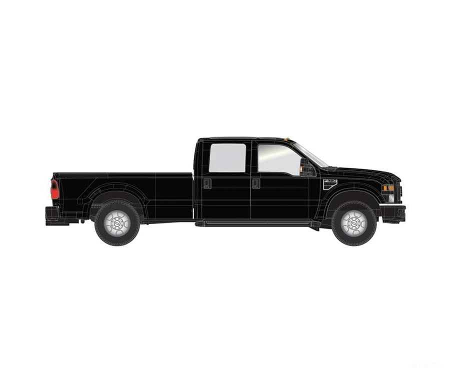 Atlas 35000006 Ford(R) F-350 Crew-Cab Pickup Truck - Assembled -- Black Cars & Trucks