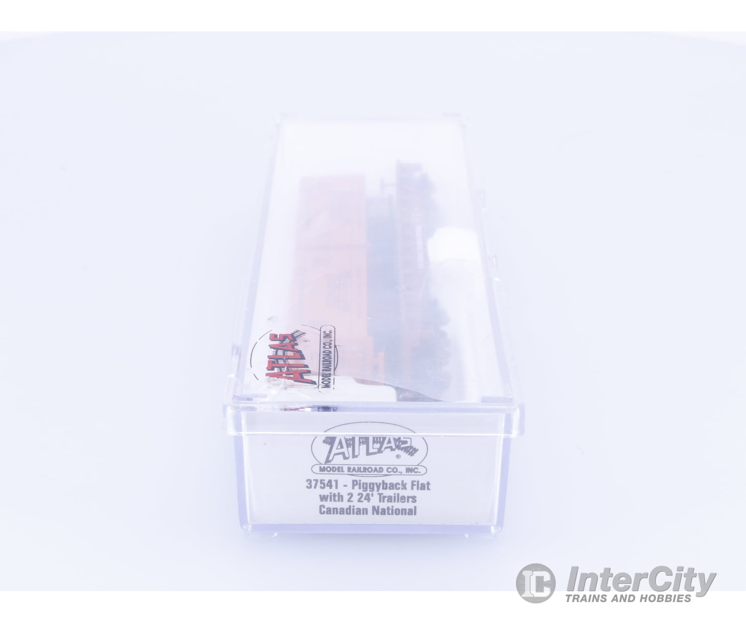 Atlas 37541 N 50’ Piggyback Flatcar with Two 24’ Trailers #2 Canadian National (CN) 682442 Freight Cars