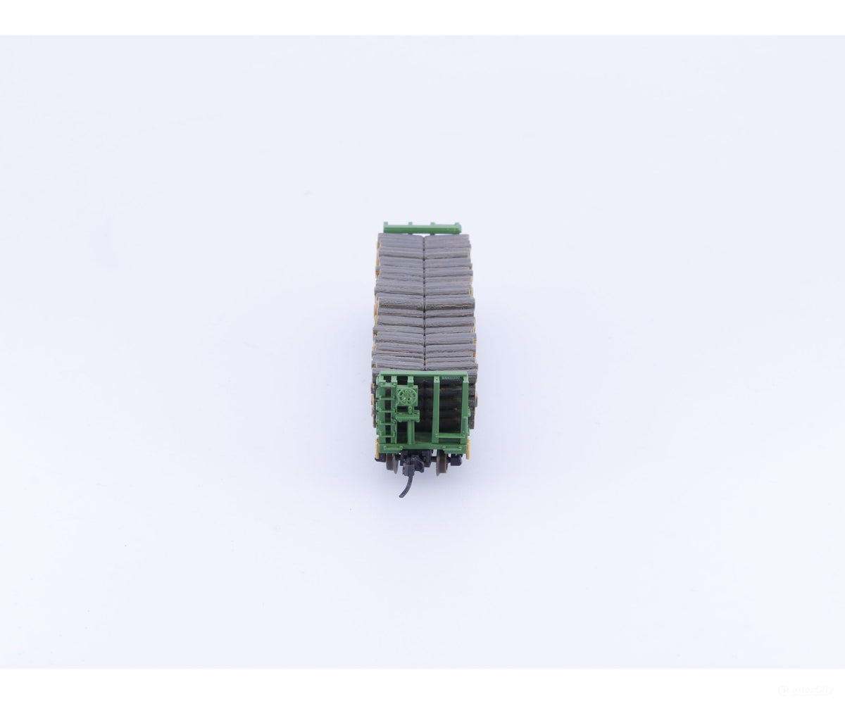 Atlas 38401 N Bulkhead Flat Car w/ Pulpwood Load Burlington Northern (BN) 611300 - Freight Cars