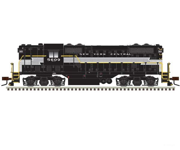 Atlas 40005341 Emd Gp7 Phase I - Standard Dc -- New York Central #5609 (Lightning Stripe Black Gray)