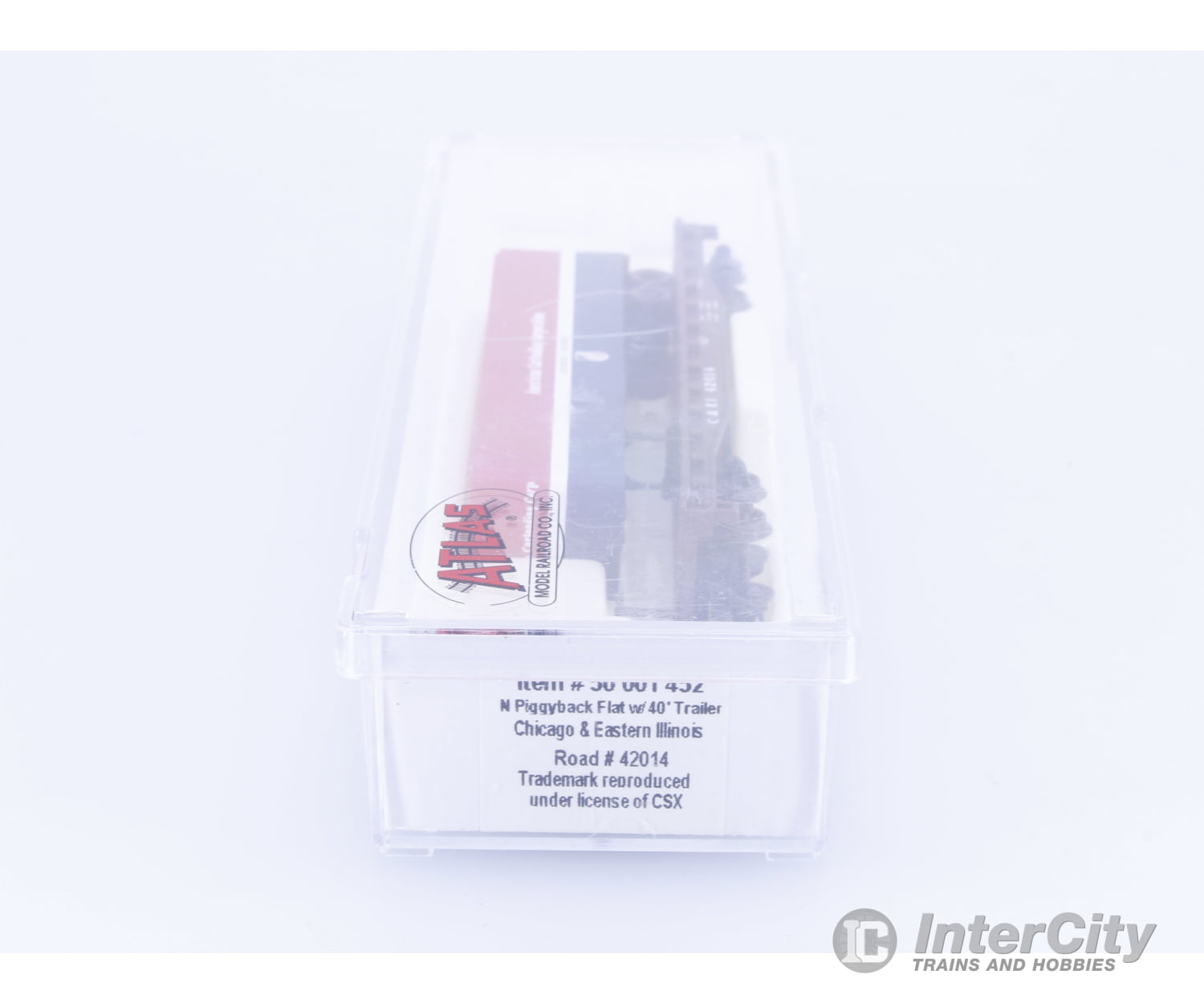 Atlas 50001452 N Piggyback Flatcar with 40’ Trailer Chicago & Eastern Illinois (CEI) 42014 Freight Cars