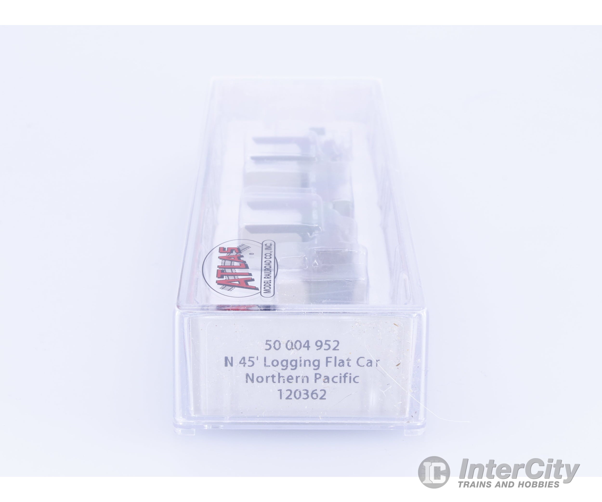 Atlas 50004952 N 45’ Logging Flatcar Northern Pacific (NP) 120362 Freight Cars