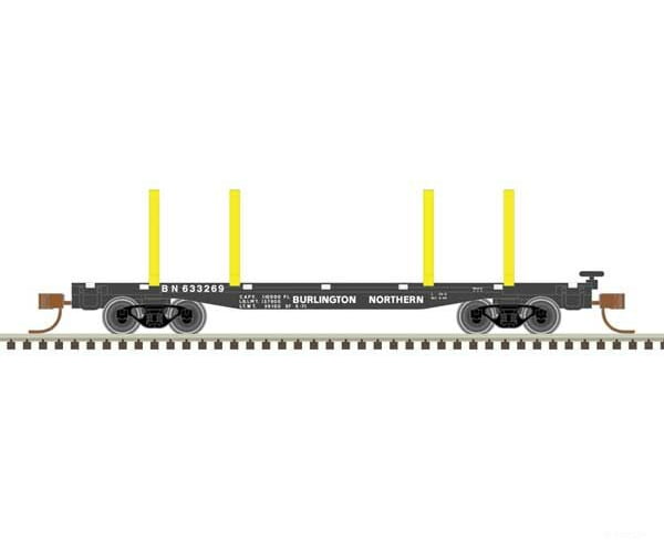 Atlas 50006281 45 Logging Flatcar - Ready To Run Master(R) -- Burlington Northern #633269 (Black