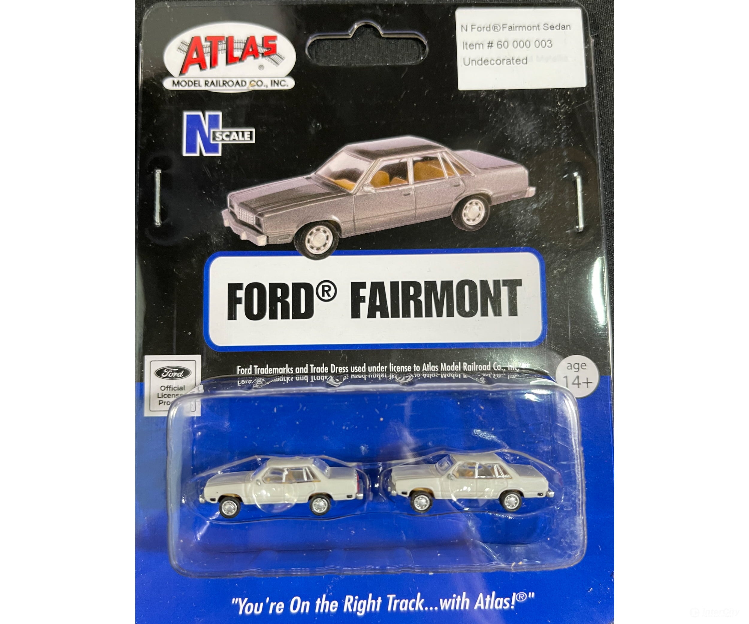 Atlas 60000003 N 1978 Ford(R) Fairmont Sedan - Assembled - Undecorated Pkg(2) Cars & Trucks