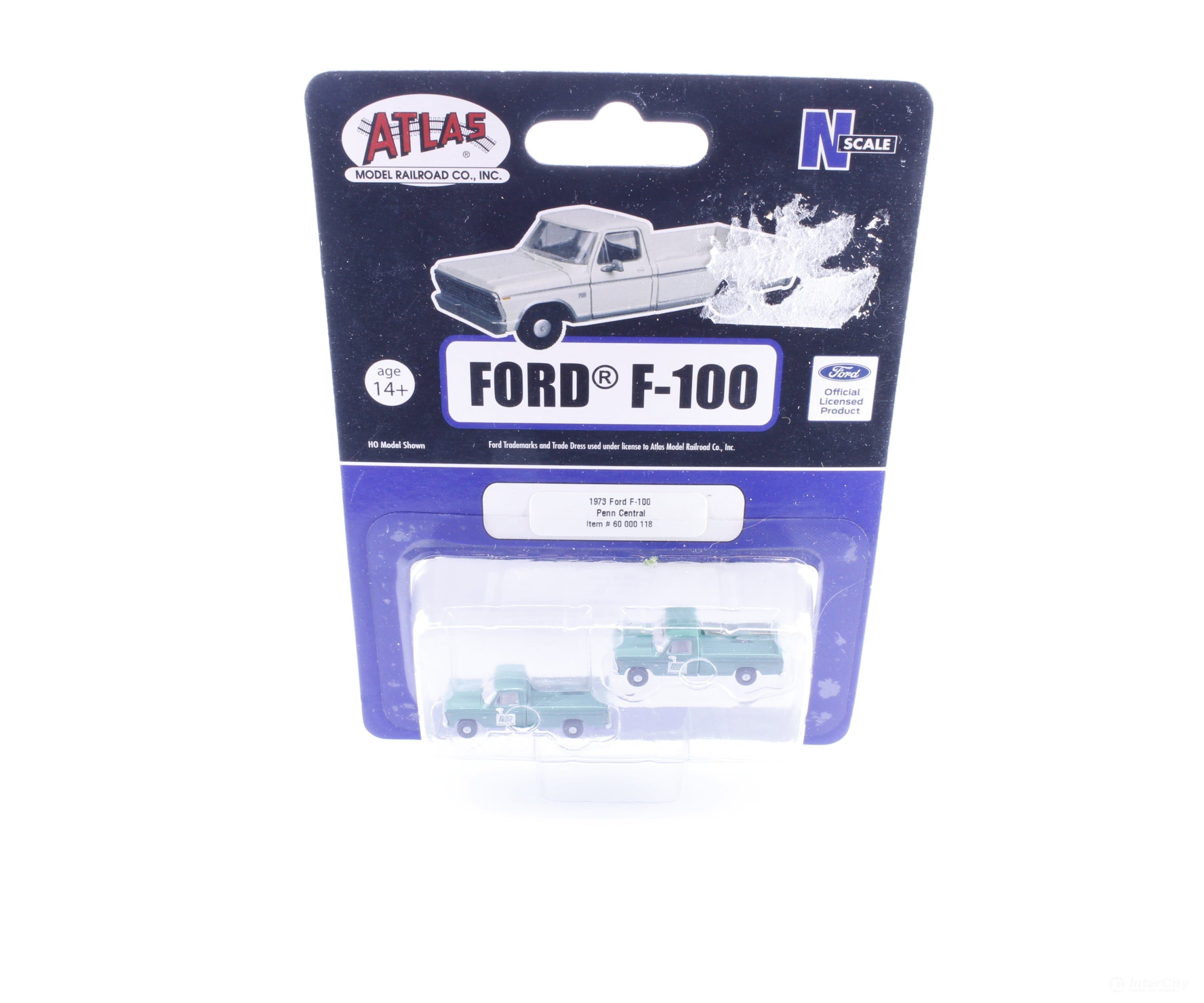 Atlas 60000118 N 1973 Ford F-100 Pick Up Truck 2 Pack Penn Central (PC) - Vehicles
