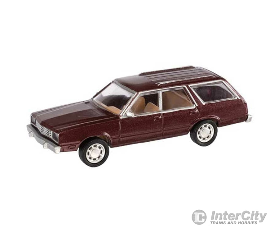 Atlas 60000163 1979 Ford(R) Fairmont Station Wagon 2-Pack - Assembled -- Metallic Dark Cordovan Cars