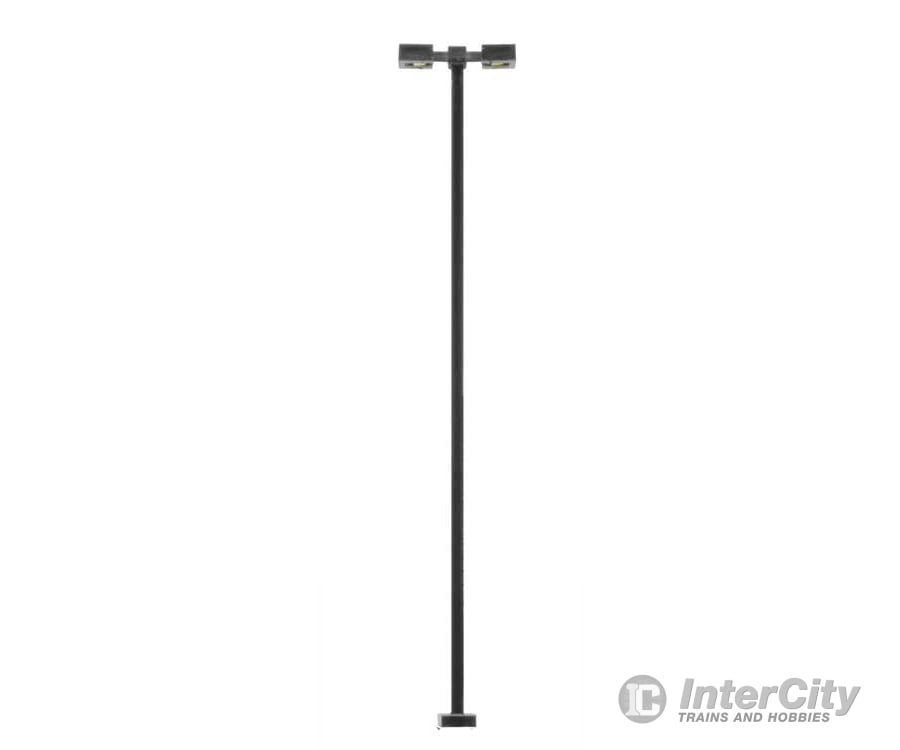 Atlas 70000216 Double-Arm Square Led Light 3-Pack -- Black (Cool White Led) 30 Scale Feet Tall