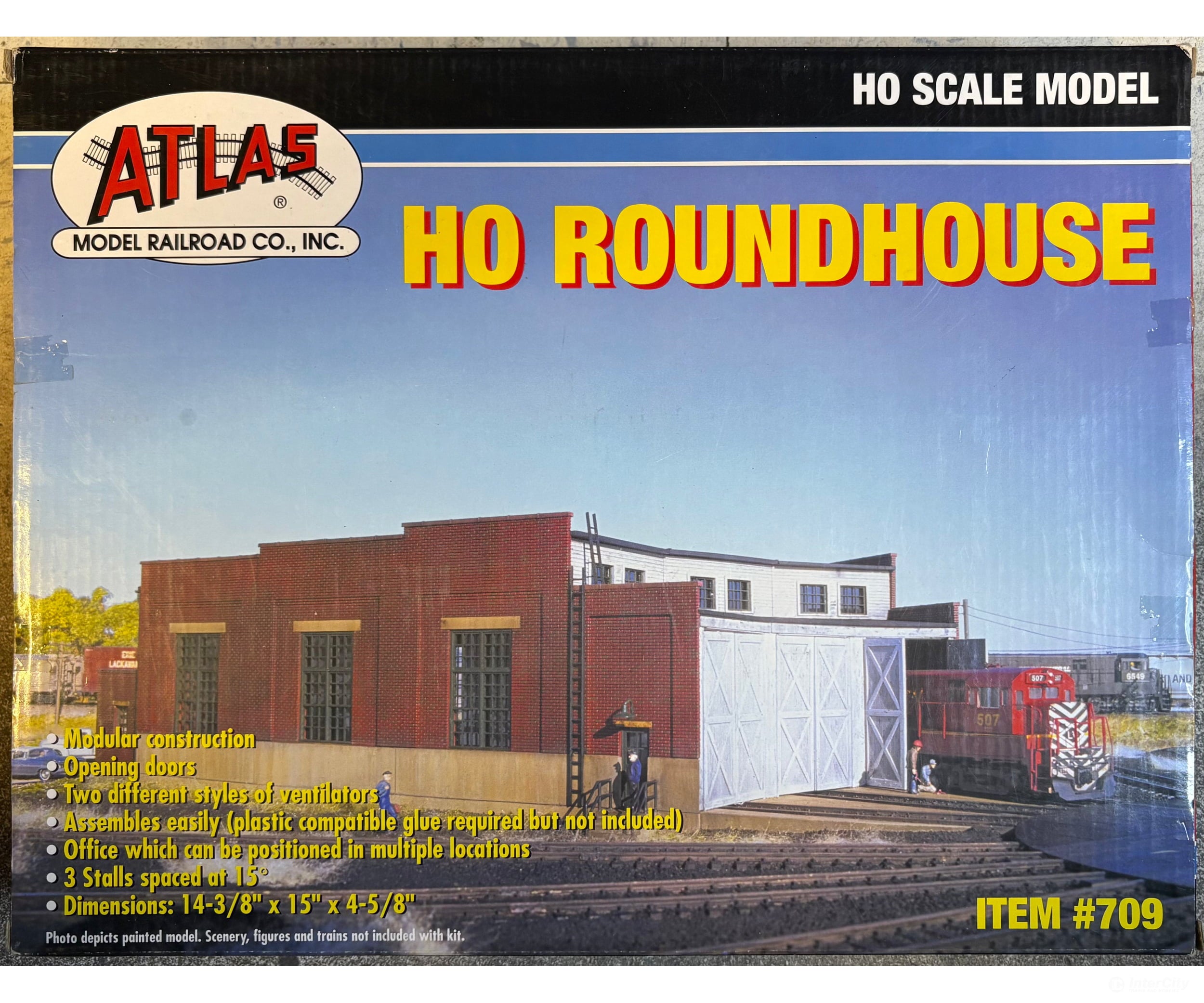Atlas 709 HO 3 Stall 15 Degree Roundhouse Structures