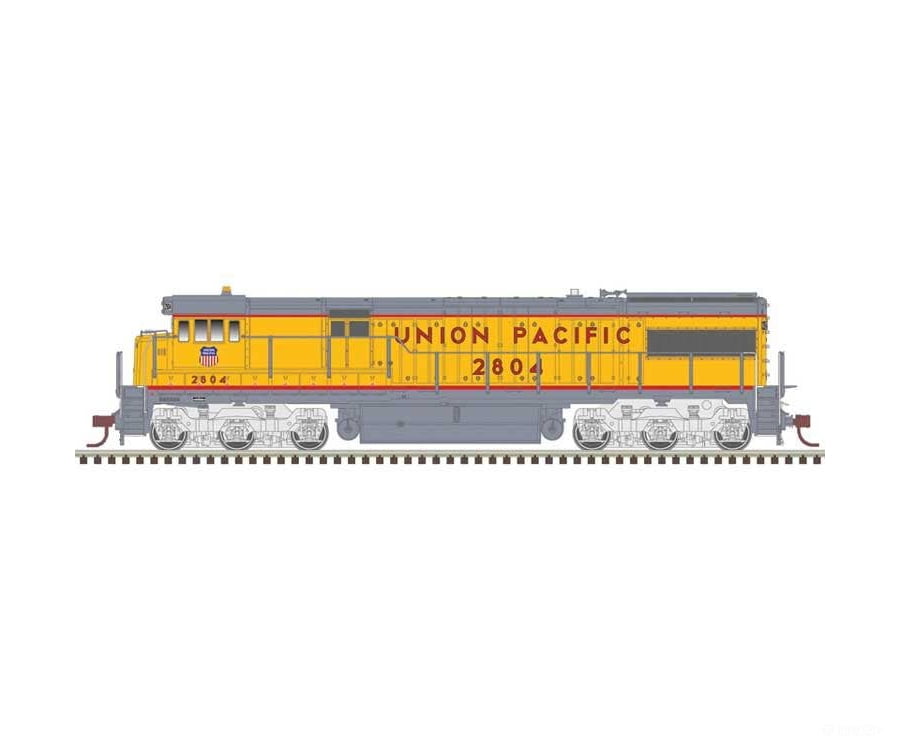 Atlas HO 10004617 GE U28C - LokSound and DCC - Master(R) Gold - Union Pacific #2807 (Armour Yellow gray red frame