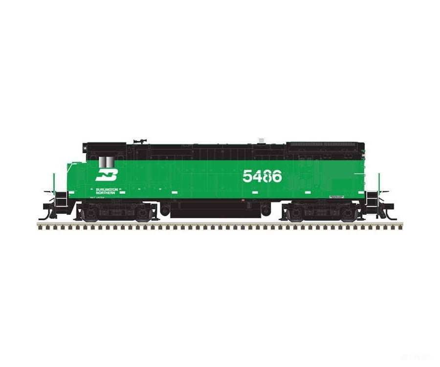 Atlas HO 10004703 GE B30-7 Low Nose - Standard DC - Master(R) Silver - Burlington Northern #5486 (Cascade Green black