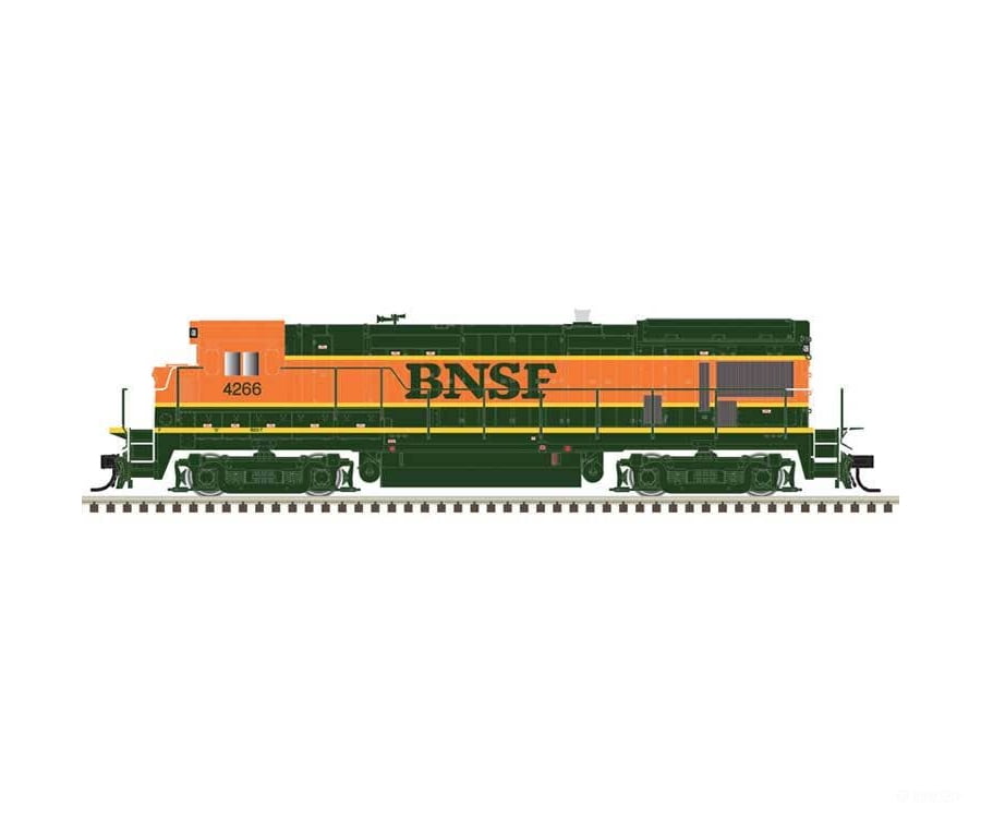 Atlas HO 10004712 GE B23-7 Low Nose - Sound and DCC - Master(R) Gold - BNSF Railway #4266 (H1 orange green yellow)
