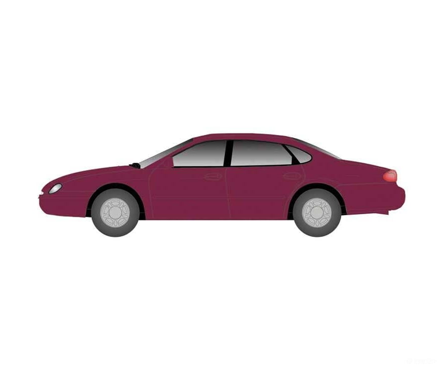 Atlas HO 1280 American Automobile - Ford - Taurus 1996 4-Door Sedan - Midnight Red Cars & Trucks